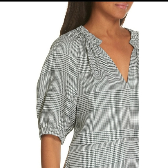 Lewit Dresses & Skirts - NEW LEWIT V NECK CHECK PLAID PRINT CAREER DRESS SI